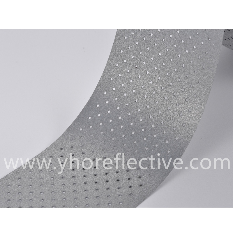 Y-6005H Silver reflective T/C tape with holes